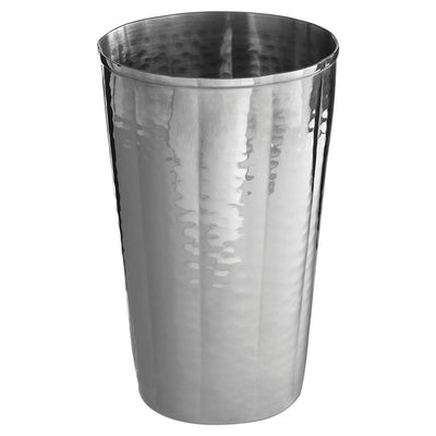 Premier Housewares Tumbler Hammered Effect Nickel Finish Bathroom Tumbler 500ml
