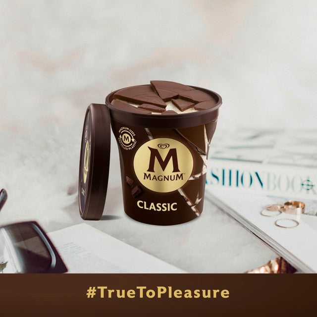 Magnum Classic ice cream tub 440ml, imported from the UK