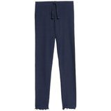 M&S Cotton Rich Plain Rib Leggings Navy 4-5 Years