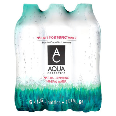 Aqua Carpatica Naturlig Musserende Mineralvann Lavt Natriuminnhold 6 x 1,5 liter