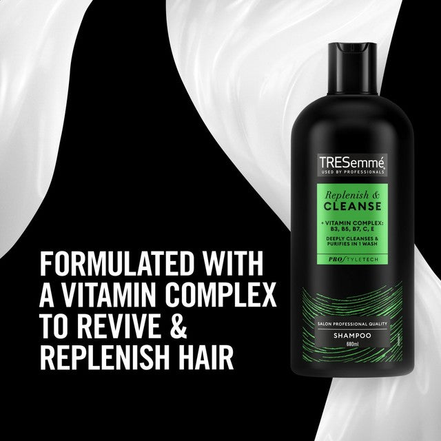 TRESemme Replenish & Cleanse Shampoo for Greasy Hair 680ml (British brand)