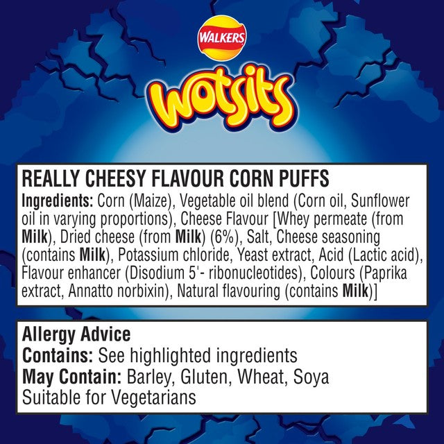 Walkers Wotsits Crunchy Cheesy Corn Puffs 140g (British brand)