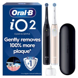 Oral-B iO2 Series Night Black / Calm Pink Electric Toothbrush Duo Pack