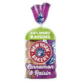 New York Bakery Cinnamon & Raisin Bagels 5 per pack, imported from the UK