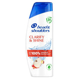 Head & Shoulders Clarify & Shine Shampoo with apple cider vinegar 400ml, UK version