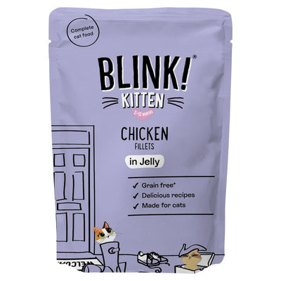 Blink Kitten Chicken Fillets in Jelly Complete Wet Cat Food 85g