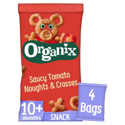 Organix Tomato Noughts & Crosses Organic Baby Puffs Multipack 60g