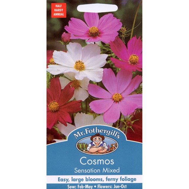 Mr Fothergill's Seeds Cosmos Sensation Mixed flower seeds - British product