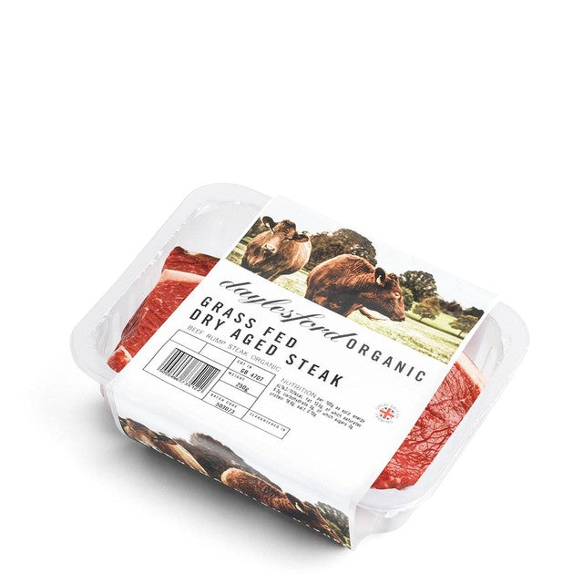 Daylesford Organic beef rump steak 250g - British product