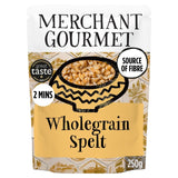 Merchant Gourmet cooked wholegrain spelt with olive oil 250g, imported from the UK