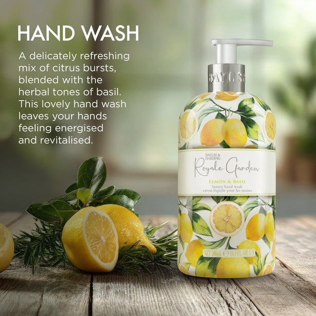 Baylis & Harding Royale Garden Lemon & Basil hand wash 500ml - British product