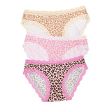 Stripe & Stare Pink Leopard knickers size S (British brand)