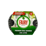 Fairy Original Premium Steel Wool Scourers 3 Pack