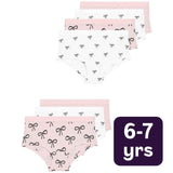 M&S Girls Cotton Stretch Bow Shorts Pink Mix Girls Shorts 6-7 Years