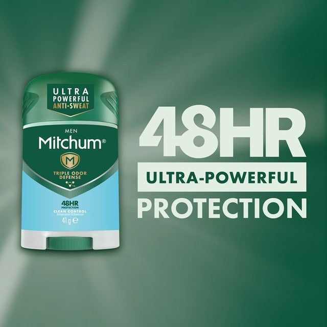 Mitchum Clean Control anti-perspirant deodorant stick 41g, imported from the UK