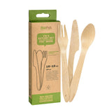 Duni BioPak Wooden Cutlery Set for 6 People