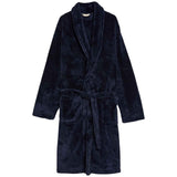 M&S Men's Supersoft Fleece Dressing Gown Navy XXL