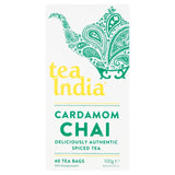 Tea India Cardamom Chai Spiced Tea 40 Tea Bags
