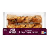 M&S gluten free chocolate twists 2 per pack, imported from the UK