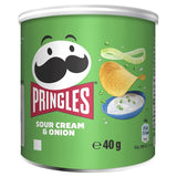 Pringles Sour Cream & Onion Crisps Savoury Snack 40g