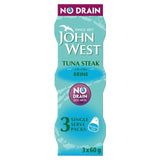 John West tuna steak in brine 3x60g, UK version