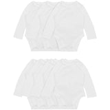 M&S baby cotton long sleeve bodysuits white 6-9 months, imported from the UK