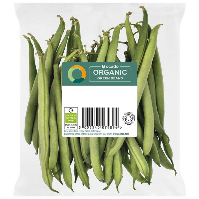 Ocado Organic Green Beans 225g, imported from the UK