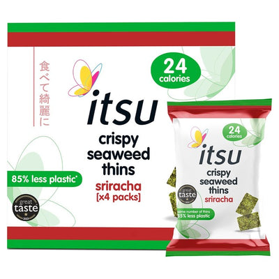 Itsu Sriracha Seaweed Crispy Thins 4 x 5g