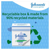 Johnson's Baby Cotton Buds 200 count plastic free, UK version
