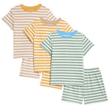 M&S Boys Pure Cotton Striped Pyjamas Sets, 7-8 Years, Multi