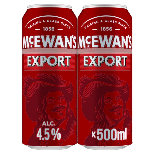 McEwan's Export Premium Ale 4-pack cans 500ml, imported from the UK
