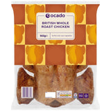 Ocado whole roast chicken 900g, imported from the UK