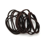 Basicare Flat Snag Free Hair Bands Brown 8 Pack