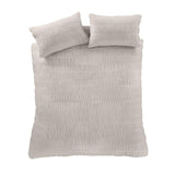 Catherine Lansfield Seersucker Natural Double Duvet Set - British product
