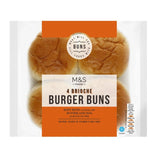 M&S brioche burger buns 4 pack, imported from the UK