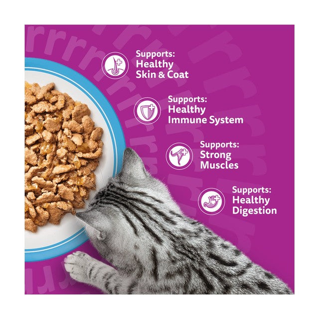 Whiskas adult wet cat food pouches fish favourites 12x85g (British brand)