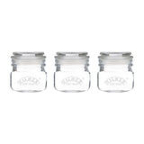Rayware Kilner Square Push Top Jars Set of 3 250ml Storage Jars