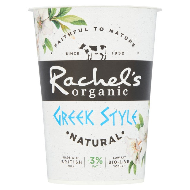 Rachel's Organic Low Fat Greek Yogurt 450g, imported from the UK
