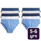M&S Blue Nautical Briefs 5-6 Years Blue Mix Children's Cotton Briefs