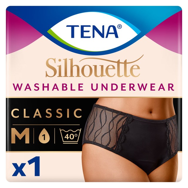 TENA Lady Silhouette washable incontinence underwear black size M (British brand)