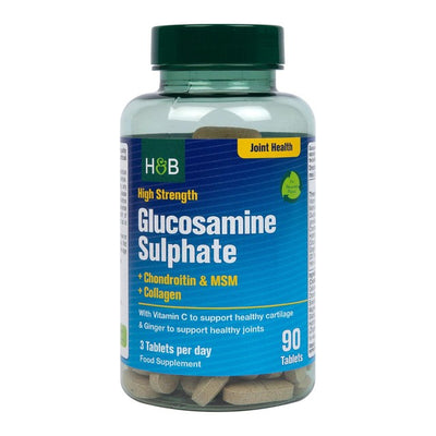 Holland & Barrett High Strength Glucosamine & Chondroitin Complex Joint Health Supplement 90 Tablets