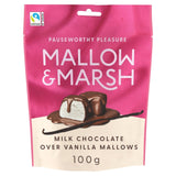 Mallow & Marsh vanilla chocolate coated marshmallows 100g, imported from the UK