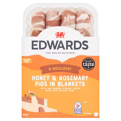 Edwards Honey Rosemary Pigs in Blankets Meat Party Tray 324g