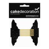 Anniversary House Halloween Glitter Bat Cupcake Toppers Cake Topper Picks 12 per pack