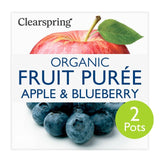 Clearspring Organic Apple & Blueberry Puree Baby Food 2 x 100g
