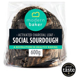 Modern Baker charcoal sourdough loaf 600g, imported from the UK