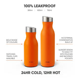 Smidge Citrus insulated water bottle 500ml (British brand)