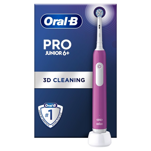 Oral-B Pro Junior 6+ Purple electric toothbrush, imported from the UK