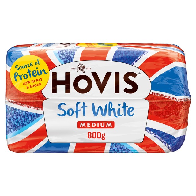 Hovis Medium Sliced Soft White Bread 800g, UK version