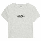 M&S Ribbed T-Shirt Grey Marl Kids' T-Shirt 7-8 Years